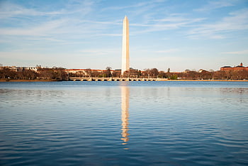 costruzione, Torre, monumento di Washington, dc, paesaggio, riflessione, colorato, acqua, storico, stati Uniti, monumento