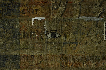 muro di pietra stagionato, occhio graffiti, arte urbana, Pietra strutturata, graffiti ravvicinati, immagine dell'occhio, graffiti urbani, arte del muro di pietra, muro esposto alle intemperie, arte dei graffiti, disegno dell'occhio