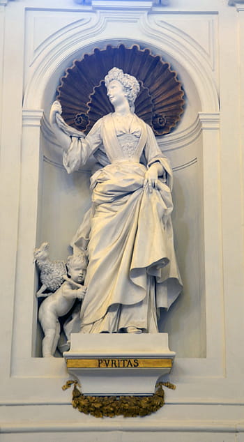 Giacomo Serpotta, Oratorio del Rosario, San Domenico, Palermo, Sicily, statue, sculpture, Puritas, religious art, 1714-1717
