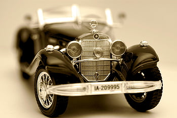 Vintage Toy Car, επιλεκτική φωτογραφία εστίασης, μαύρο μοντέλο αυτοκινήτου, ρετρό σχεδιασμό, εικόνα σέπια, πλάγια όψη, μοντέλο κλίμακας, vintage αυτοκίνητο, αυτοκινητάκι, κλασικό αυτοκίνητο, μοντέλο αυτοκινήτου
