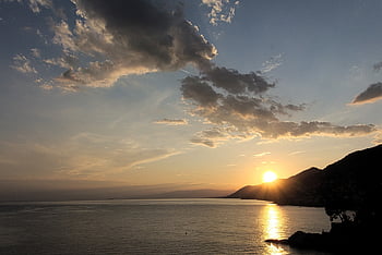 hav, kyst, Recco, natur, Camogli, genua, Ligurien, Italien, landskab, vand, solnedgang
