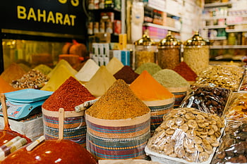 sušené ovoce, koření, Istanbul Market, Barevný displej, Baharat, sušené zboží, stání na trhu, Turecké koření, sušené produkty, tržní scénu, Spice Shop