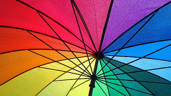 umbrella, mac Wallpaper, hd Wallpaper, rainbow, Wallpaper 1920x1080, Wallpaper, beautiful Wallpaper, raindrops, multicolored, colorful, laptop Wallpaper