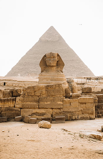 pyramida kafre, sfinga, Gíza, Egypt, během dne, Ikonický pohled, starobylé památky, poušť, historické místo, turistická atrakce, pyramida