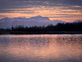 ammersee, jezero, voda, bavaria, Německo, krajina, Příroda, odraz, soumrak, mraky, západ slunce