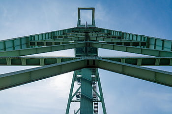 headframe, struktura, Ruhr oblast, nebe, hornictví, průmysl, průmyslového dědictví, průmyslový závod, historický, bochum, sever rhine westphalia