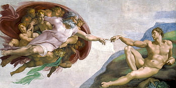painting, the Creation Of Adam, michelangelo, fresco Painting, art, artwork