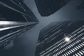 Nueva York, niebla, ciudad, Estados Unidos, edificio, arquitectura, manhattan, rascacielos, horizonte, urbano, céntrico
