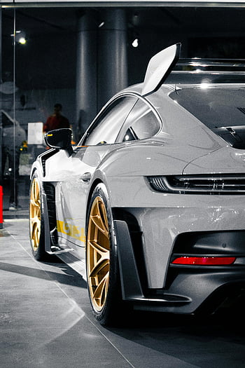 elegantní moderní sportovní vůz, zlaté okraje, luxusní sportovní auto, pohled z vysokého úhlu, auto design, sportovní auto, zlatá kola, Přehlídka automobilu, moderní auto, výstava automobilů, interiér vozu