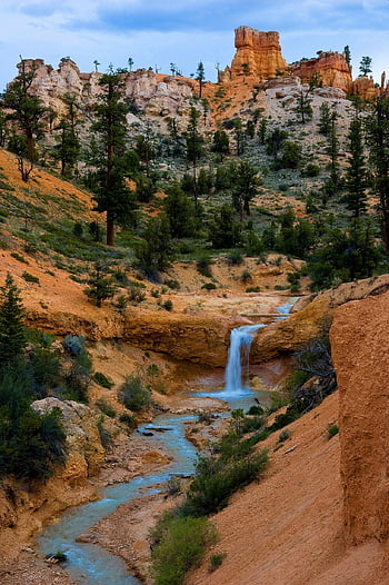 zion, utah, vodopád, krajina, Příroda, hory, turistika, scénický, kaňon, Skála, poušť