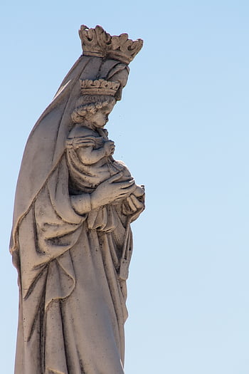 skulptur, mary, jesus, Religion, statue, tro, madonna, kristendom, katolikk, Kristen, Blue Pray