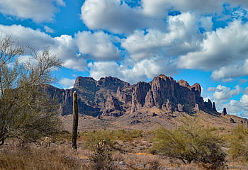 gunung takhayul, gunung, Arizona, indah, alam, takhyul, awan, langit
