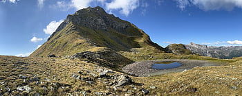 Gurin Forest Trek, rota alpina, Alpes, caminhar, céu, topos, excursões, caminhada, montanhas, natureza, nuvens