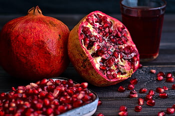 granátové jablko, ovoce, miska, zralý, strom ovoce, džus z granátového jablka, čerstvý, vegan, vitamíny, zdravý