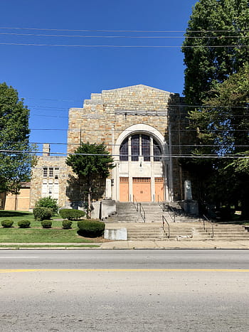 Issac M Wise Jewish Center, Zion Temple First Pentecostal Church, North Avondale, Cincinnati, Ohio, Byzantine Revival, Art Deco, Star of David, Menorahs, National Register of Historic Places, multi-colored stone block
