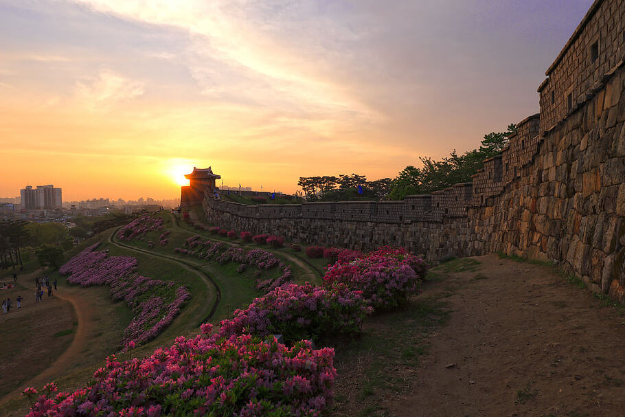 Nature, Travel, Exploration, Outdoors, Sunset, Suwon Hwaseong Fortress, Northeast Poru, Glow, Suwon