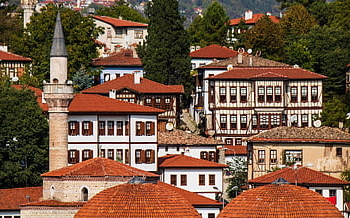 safranbolu, town, houses, buildings, old Town, village, facades, nature, architecture, old Architecture, townscape