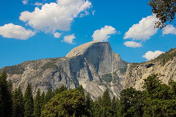 půl kopule, yosemitu, Kalifornie, usa, Příroda, krajina, útes, Skála, hory, údolí, hora