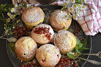 muffin, torte, ribes, Cupcake, Cuocere al forno, carina, delizioso, dolci, zucchero a velo, zucchero, al forno