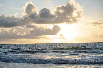sunrise, clouds, natal, water, darling, sea, take It Easy, blue, nature, ocean, peaceful