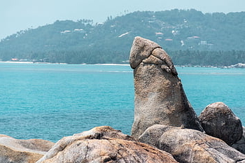 hin ta hin yai skály, koh samui, moře, Thajsko, pláž, oceán, ostrov, voda, prázdnin, Asie, pobřeží