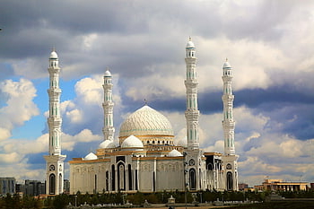 cami, minaret, kupole, islám, náboženství, budova, architektonický, město, astana, Kazachstán