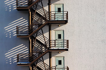 fire Escape, emergency Exit, building, exterior, stairway, escape Route