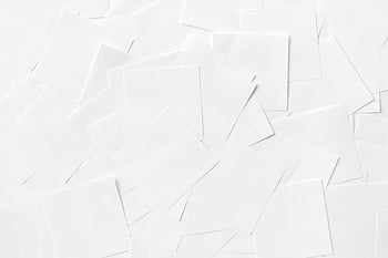 white paper sheets, scattered paper, abstract pattern, overhead view, clean sheets, white background, paper texture, minimalistic design, white surface, paper art, white paper