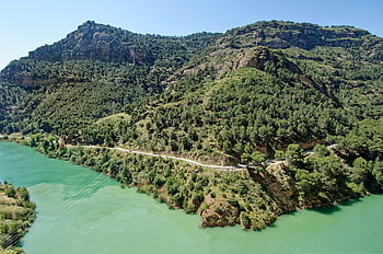 ispanya, andalusia, Malaga Eyaleti, dağlar, Tepe, Rio Guadalhorce, akış, doğa, Su, peyzaj, cennet