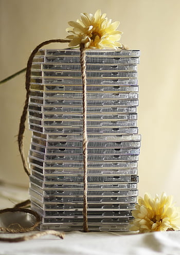 CD, música, pilha, flores, flores bonitas, natureza, disco compacto, meios de comunicação, álbum, digital, papel de parede flor