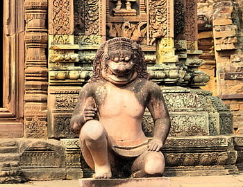 Kambodža, angkor, banteay srei, chrám, khmer, zřícenina, antický, náboženství, památník, architektura, Bůh