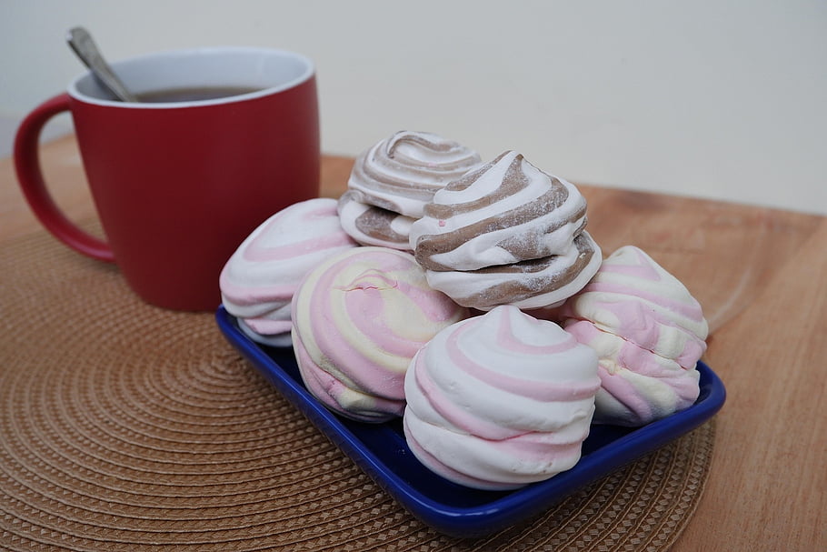 marshmallow, tè, marshmallows, dolcezza, dolce, cibo, tazza, bere