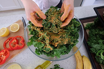 grønkål, chip, making