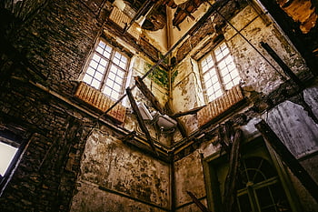 opuštěných místech, rozpad, zlomený, zřícenina, ponurý, zchátralý, ošuntělý, minulost, pforphoto, opuštěný, budova