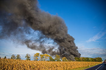 fire, smoke, fire Fighters, industry, environmental Pollution, burn