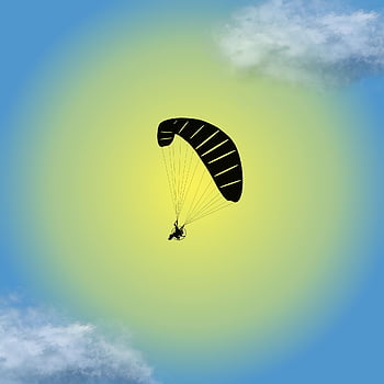 paragliding, natur, flying, himmel, fallskjerm, paraglider, sport, frihet, eventyr, alene, spennende