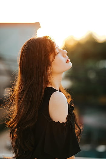 girl, beauty, portrait, profile, sunny, sad Girl, summer, nature, sunshine, sunlight, hair