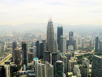 Kuala Lumpur, Torri Gemelle, architettura, costruzione, KLCC, Malaysia, città, Asia, punto di riferimento, petronas, grattacieli