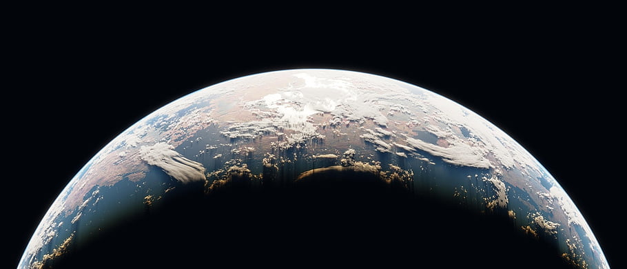 planet, space, cosmos, sci-fi, clouds, universe, foreign, exoplanet, blue, earth
