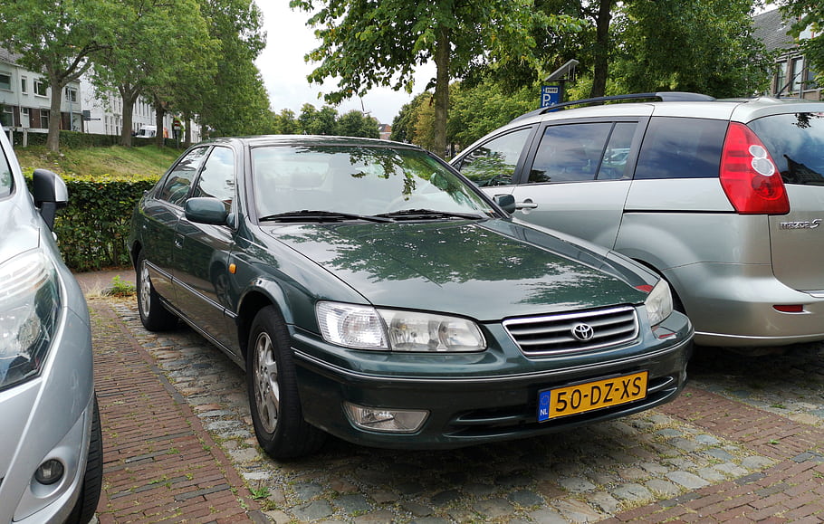 toyota, Camry, v6, 3.0, 184 HP, amersfoort, 50-DZ-X, auto, zaparkováno, ulice, zelená