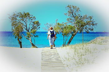Strand, Meer, Griechenland, Sommer-, Natur, Wanderung, Hitze, Kykladen, Naxos