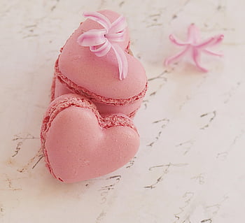 macarons, heart, pastries, heart Macarons, pink Macarons, love, french Pastries, french Macaroons, meringue, cookies, sweet