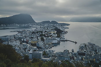 Norvège, les montagnes, pays, Montagne, eau, fjord, des nuages, mer, la nature, Scandinavie, Lac