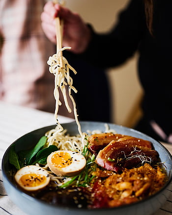 ramen, nudle, jídlo, polévka, asijský, těstoviny, oběd, tyčinky, kuchařka, kuchyně, vaření