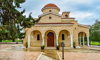 architektura, kostel, náboženství, křesťanství, ortodoxní, ayia paraskevi, sotira, Kypr, hnědý kostel