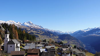βουνό, πτώση, χειμώνας, surselva, graubünden, φύση, πανόραμα