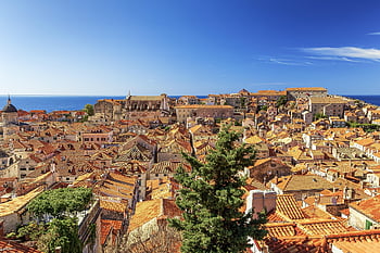 chorvatsko, Dubrovnik, architektura, dalmatie, Evropa, cestovat, město, kámen, budov, Červené