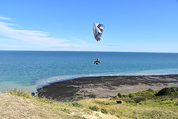 paragliding, kluzáku, Let zdarma, letadlo, křídlo kluzáku, létat, řádky, plachtění modrá, vzduch, modrá obloha, sport