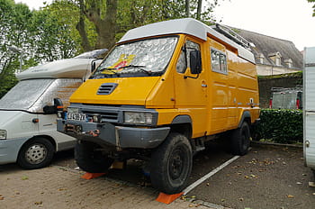renault, Meister, 4x4, 1990, Gelb, van, Chalon sur Saone, 2.5, 90 PS, geparkt, draußen