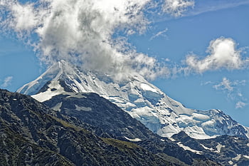 Nový Zéland, aoraki, Mount Cook, národní park aoraki mount cook, národní park, hora, jižní ostrov, Příroda, krajina, hory, ledovec